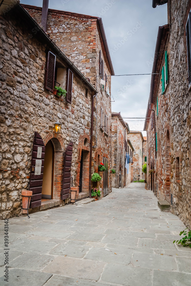 Montefollonico, small ancient village in Tuscany, Italy