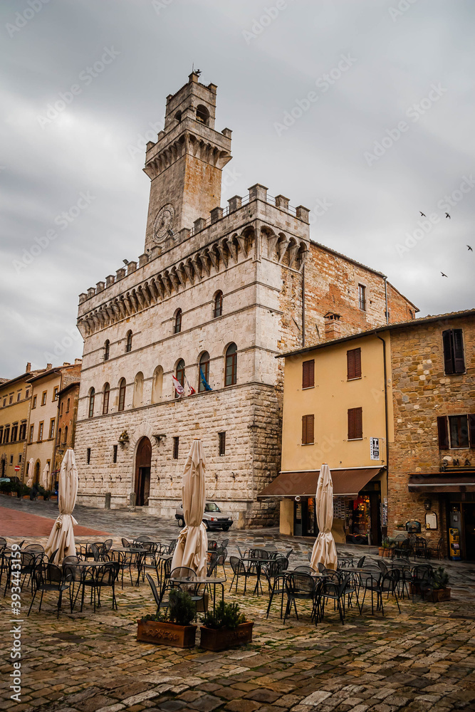 Montepulciano, famous ancient town in Tuscany, Italy