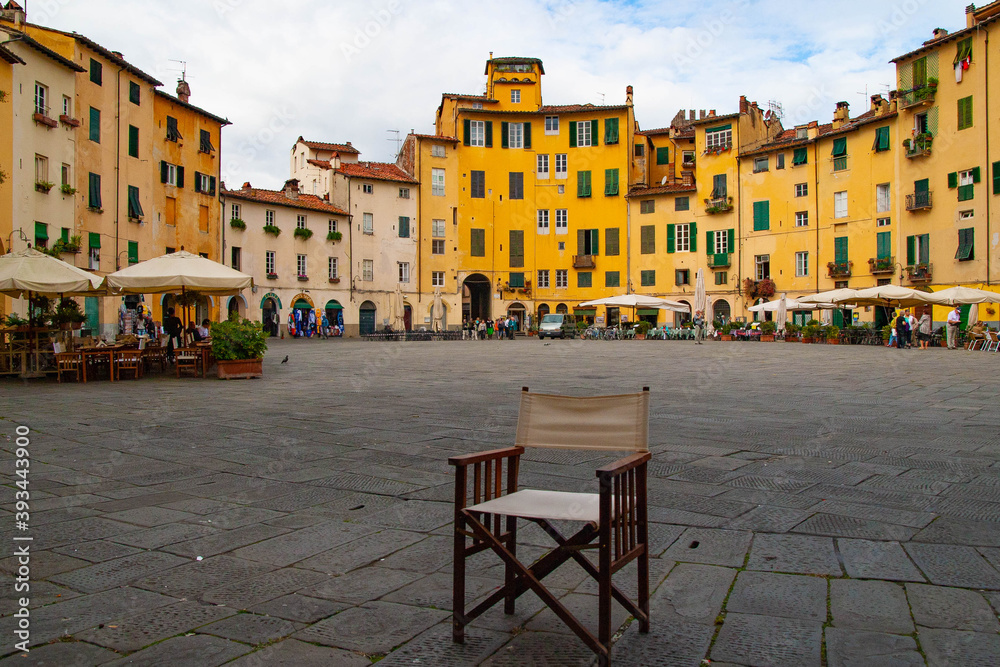 Piazza Anfiteatro in Lucca, Tuscany, Italy
