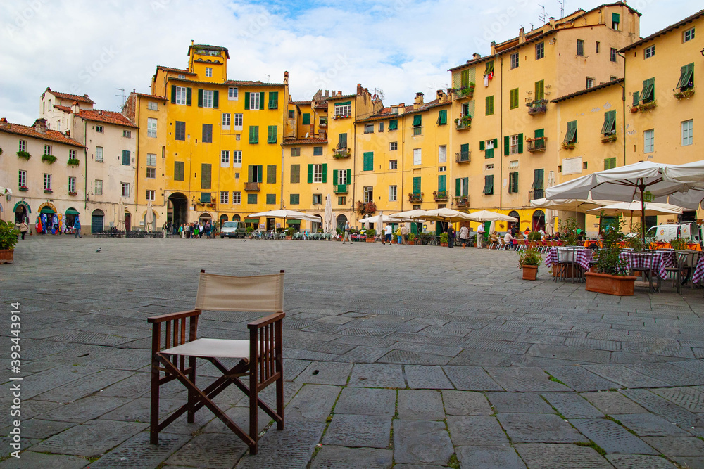 Piazza Anfiteatro in Lucca, Tuscany, Italy