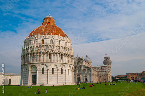 Fotografie Piazza dei miracoli in Pisa with the leaning tower, Tuscany, Italy