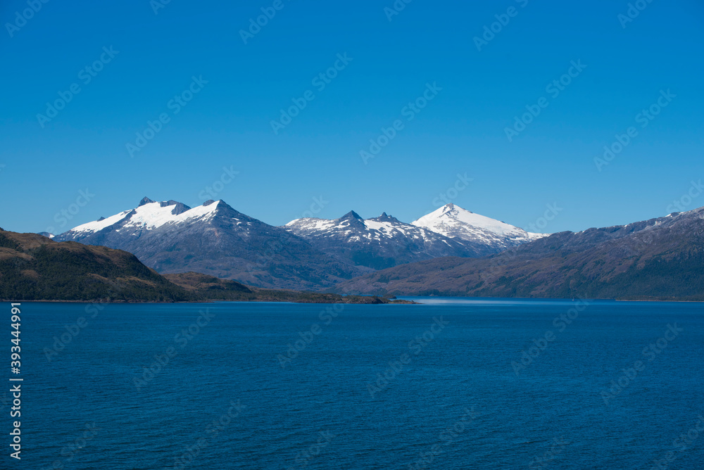 The southern coast of Chile presents a large number of fjords and fjord-like channels from the latitudes of Cape Horn