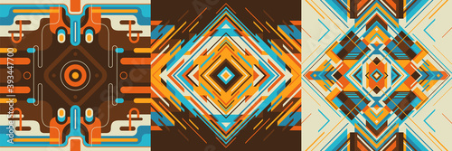 Set of colorful abstract backgrounds. Vector illustration.