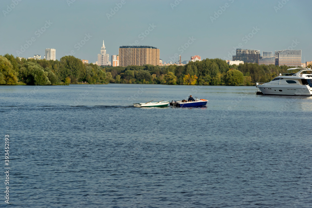 Moscow river in Strogino, Moscow
