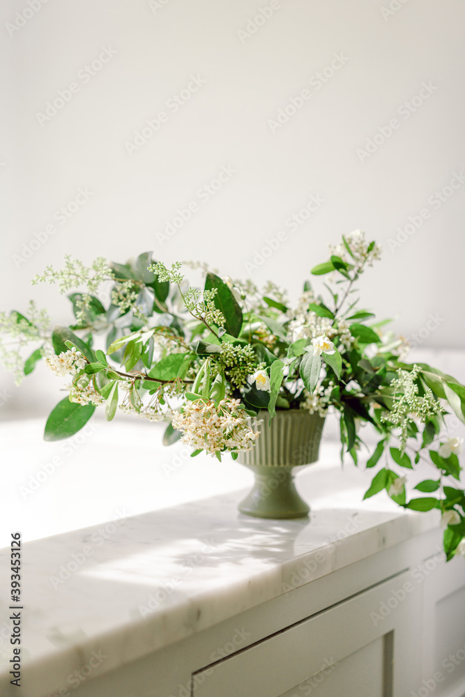Foraged spring flowers in vase Foraged spring flowers in vase