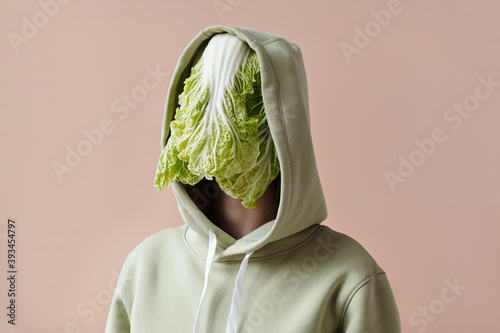 Portrait With Cabbage Leaves photo