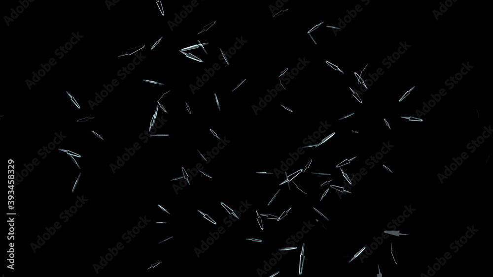 White line element explosion over black background abstract backdrop - computer illustration graphic technology background concept