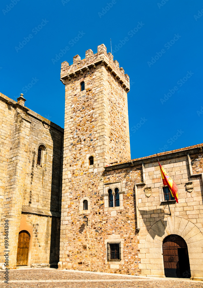 Casa de los Ovando, a medieval building in Caceres, Spain
