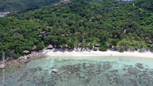 Aerial drone view of Ko Tao Island in the Gulf of Thailand photo