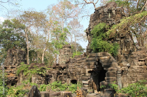 Cambodia.Banteay Chhmar temple is a commune in Thma Puok District in Banteay Meanchey province in northwest Cambodia. It is located 63 km north of Sisophon and about 20 km east of the Thai border.  photo