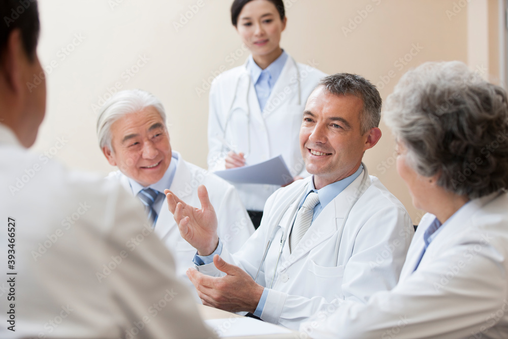 Medical experts holding a meeting Medical experts holding a meeting