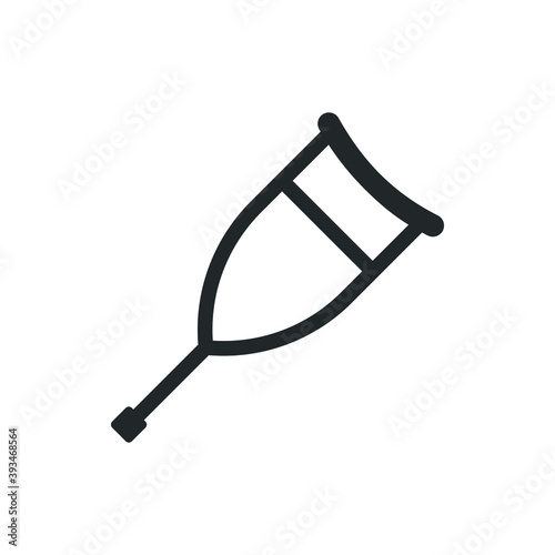 crutch walker cane icon vector illustration