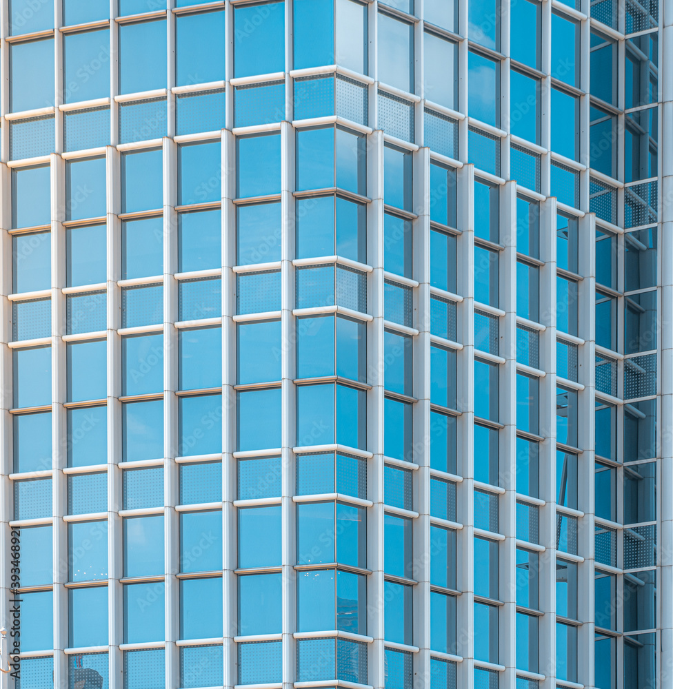 Modern Hong Kong Architecture; Hong Kong Business Building Close up Modern Hong Kong Architecture; Hong Kong Business Building Close up
