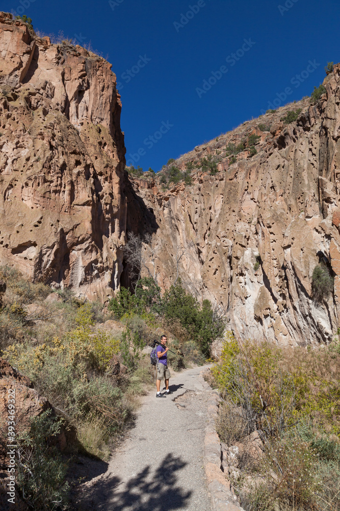 Photographer at Bandelier National Monument
