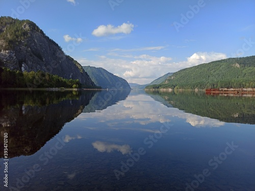 lake and mountains