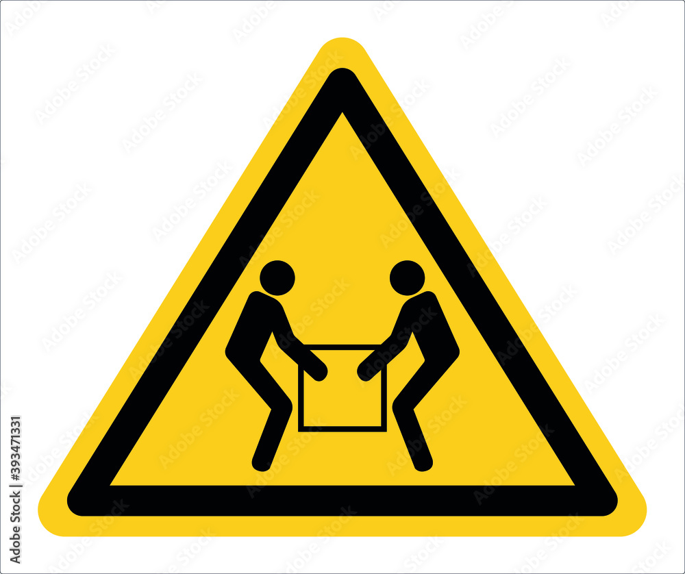 Sign warning lifting two people,Draw from Vector Illustration. Sign warning lifting two people,Draw from Vector Illustration.