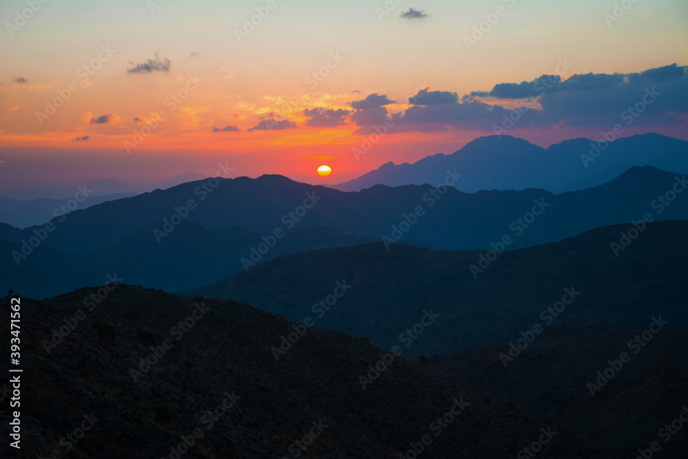 Obraz premium mountain sunset