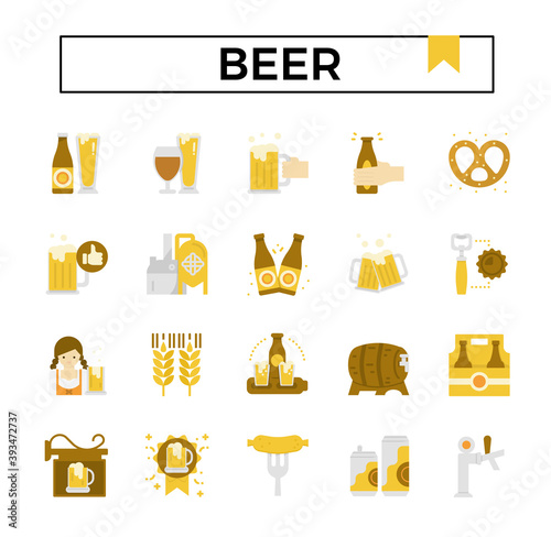 Beer icon set.