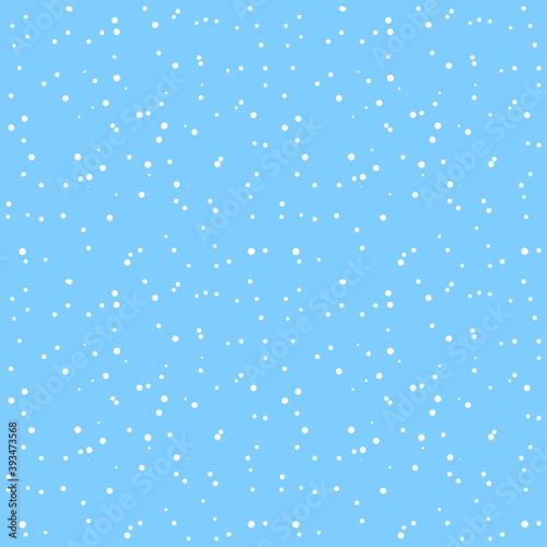 White snow falling, winter seamless pattern, poster design template, vector illustration