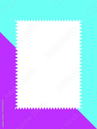 Colorful Paper cut Border design - vector illustration