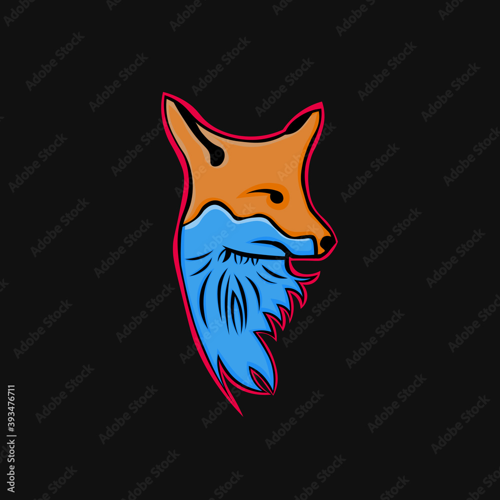 logo esport mascot fox icon isolated on black background logo esport mascot fox icon isolated on black background