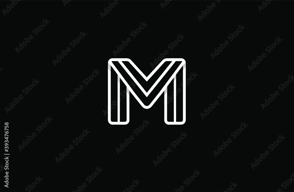 M initial letter monogram logo design M initial letter monogram logo design
