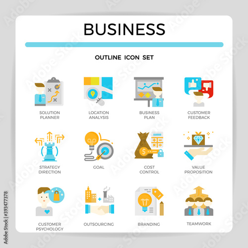 business cencept icon set.