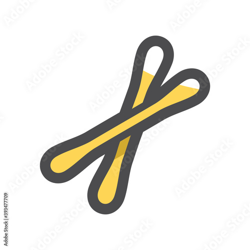 Ears cotton Stick Vector icon Cartoon illustration