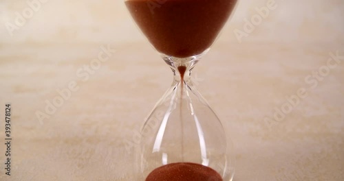 hourglass transparent close up time 4k video