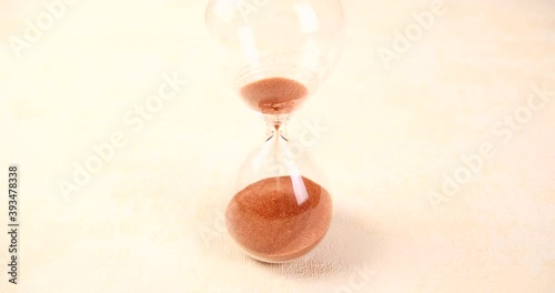 hourglass transparent close up time 4k video