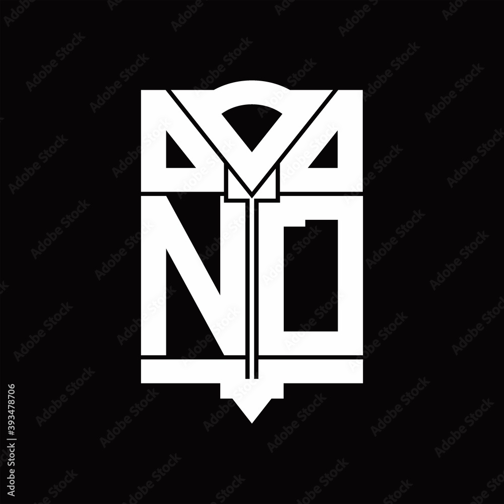 ND Logo monogram with shield emblem shape design template ND Logo monogram with shield emblem shape design template