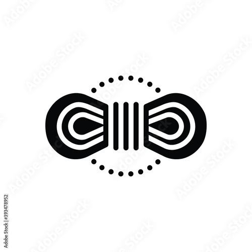 Black solid icon for string