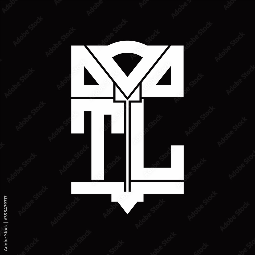 TL Logo monogram with shield emblem shape design template TL Logo monogram with shield emblem shape design template