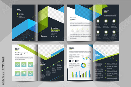 Creative business brochure template. Corporate business booklet template.