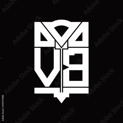 Free Download VB Logo monogram with shield emblem shape design template - GFXLoad