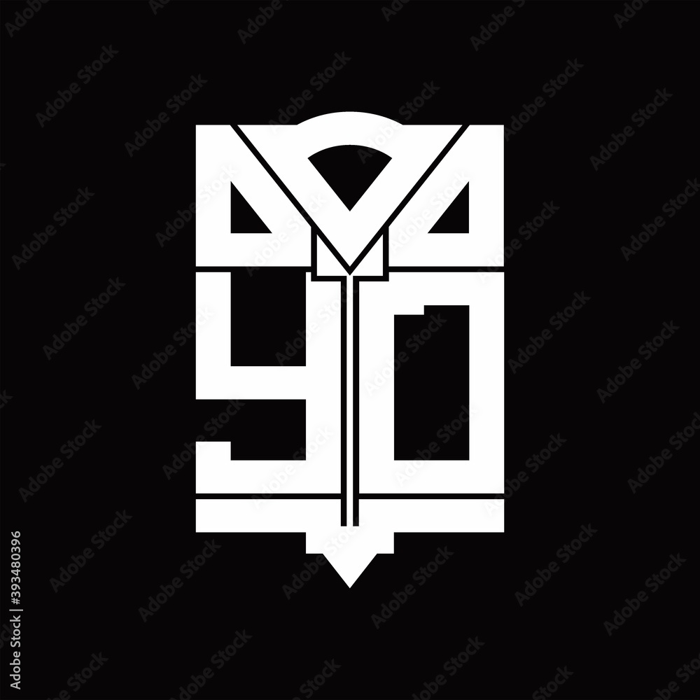 YD Logo monogram with shield emblem shape design template YD Logo monogram with shield emblem shape design template