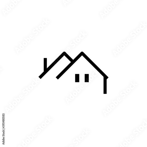 Vector house icon on white background