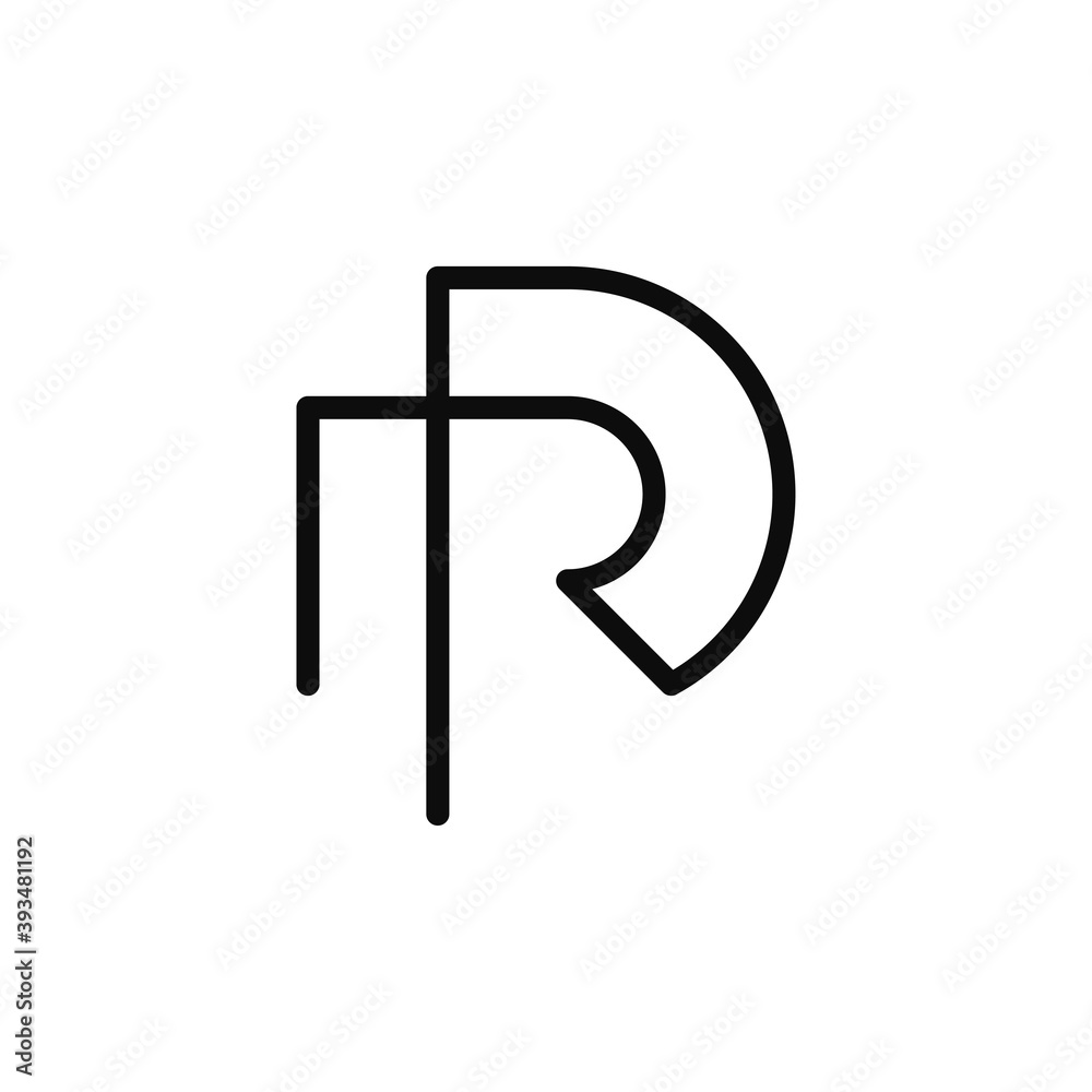 Letter PR RP logo template Letter PR RP logo template