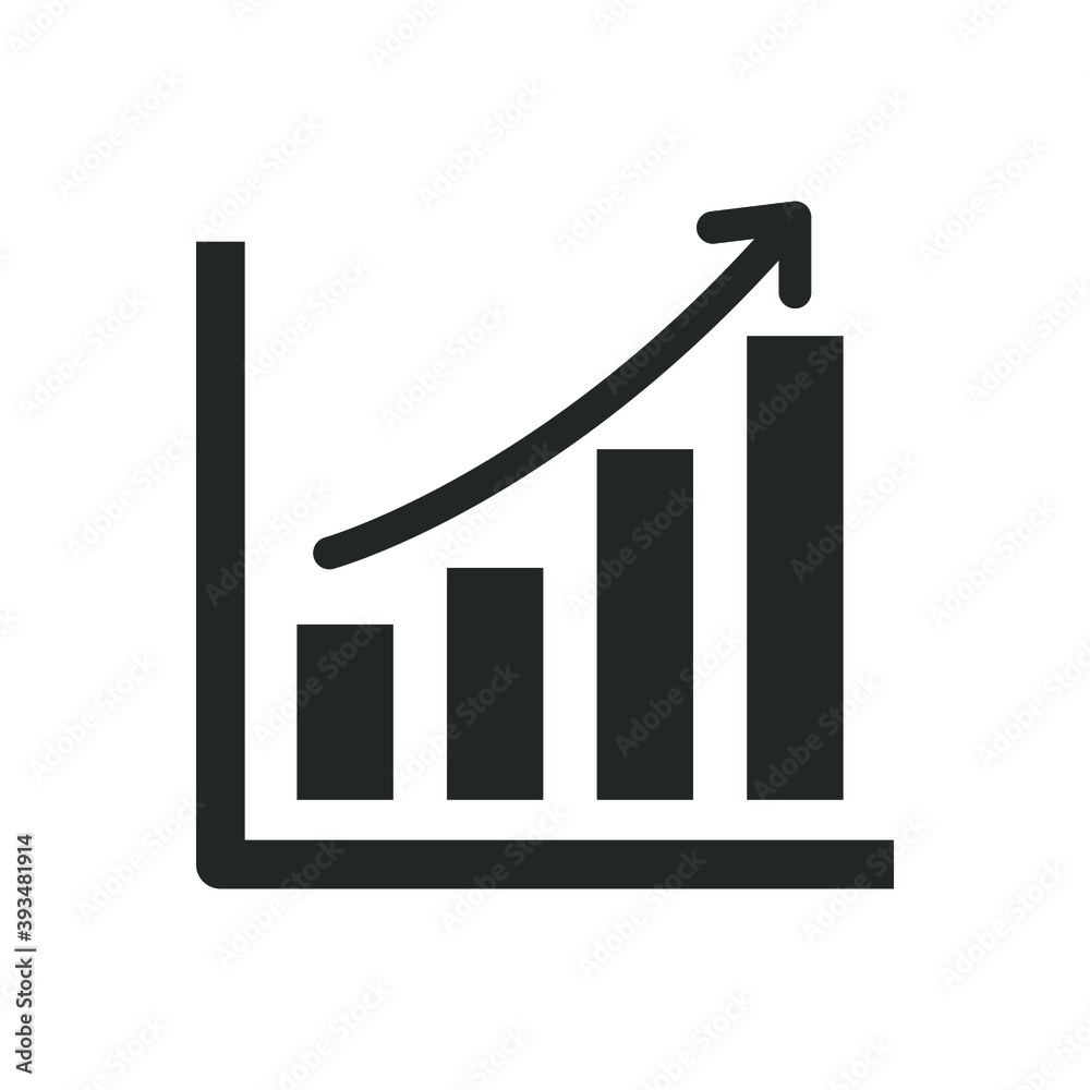 Growth chart icon Growth chart icon