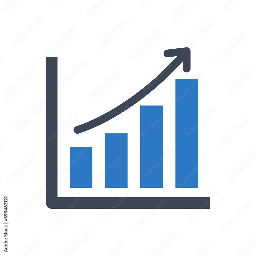 Growth chart icon Growth chart icon