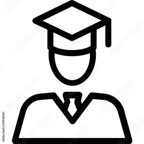 
Graduate Flat Vector Icon
