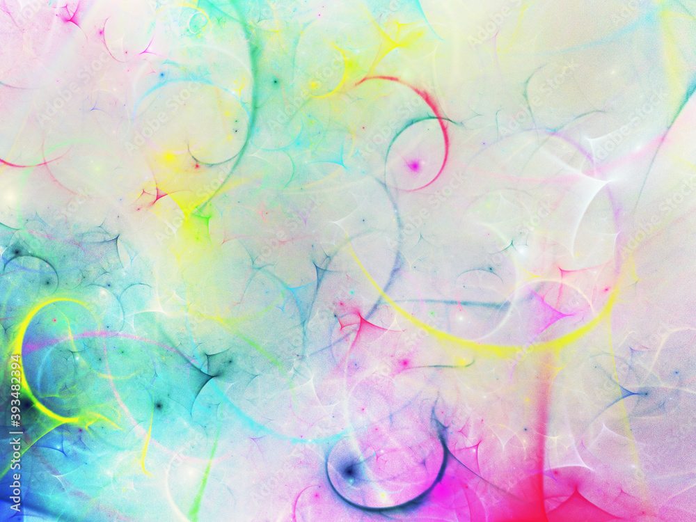 rainbow abstract fractal background 3d rendering illustration