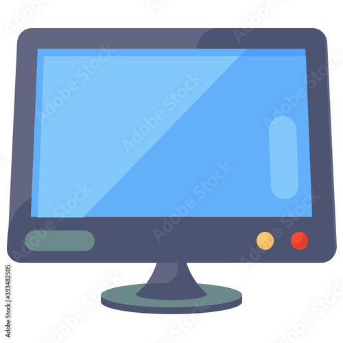
An lcd monitor flat icon design
