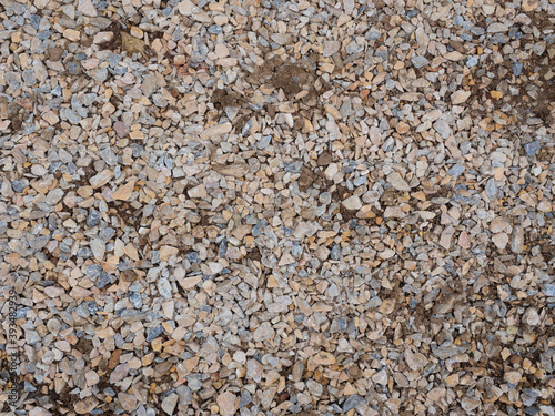 Gravel texture stone floor.
