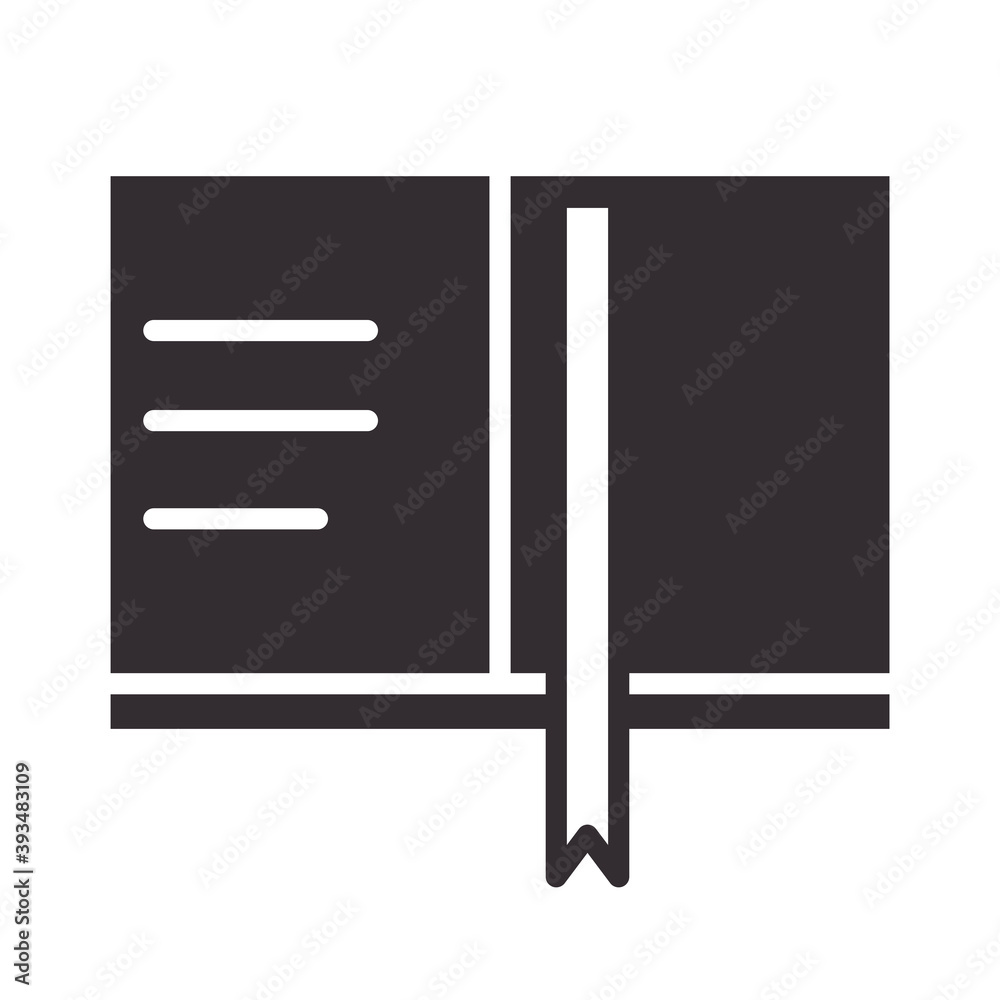 biology book science element silhouette icon style biology book science element silhouette icon style