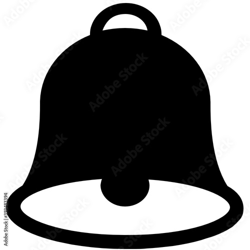 
A vector of notification bell, editable flat icon 
