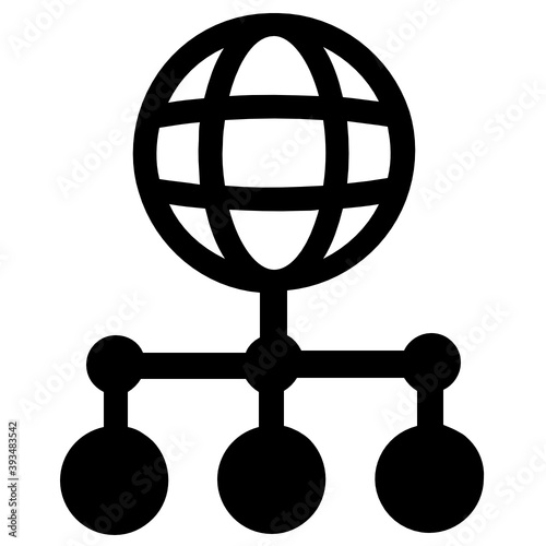 
Flat design of global network icon
