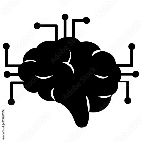 
Abstract artificial intelligence, neural network icon 
