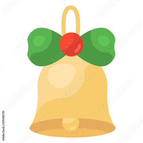 
Jingle bell vector in modern flat style 
