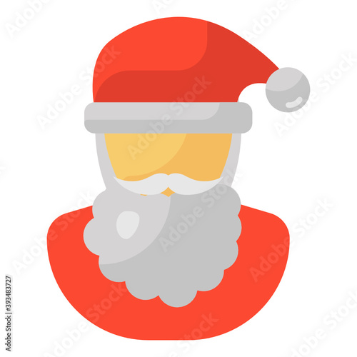 A kind bearded christmas person, santa claus vector 
